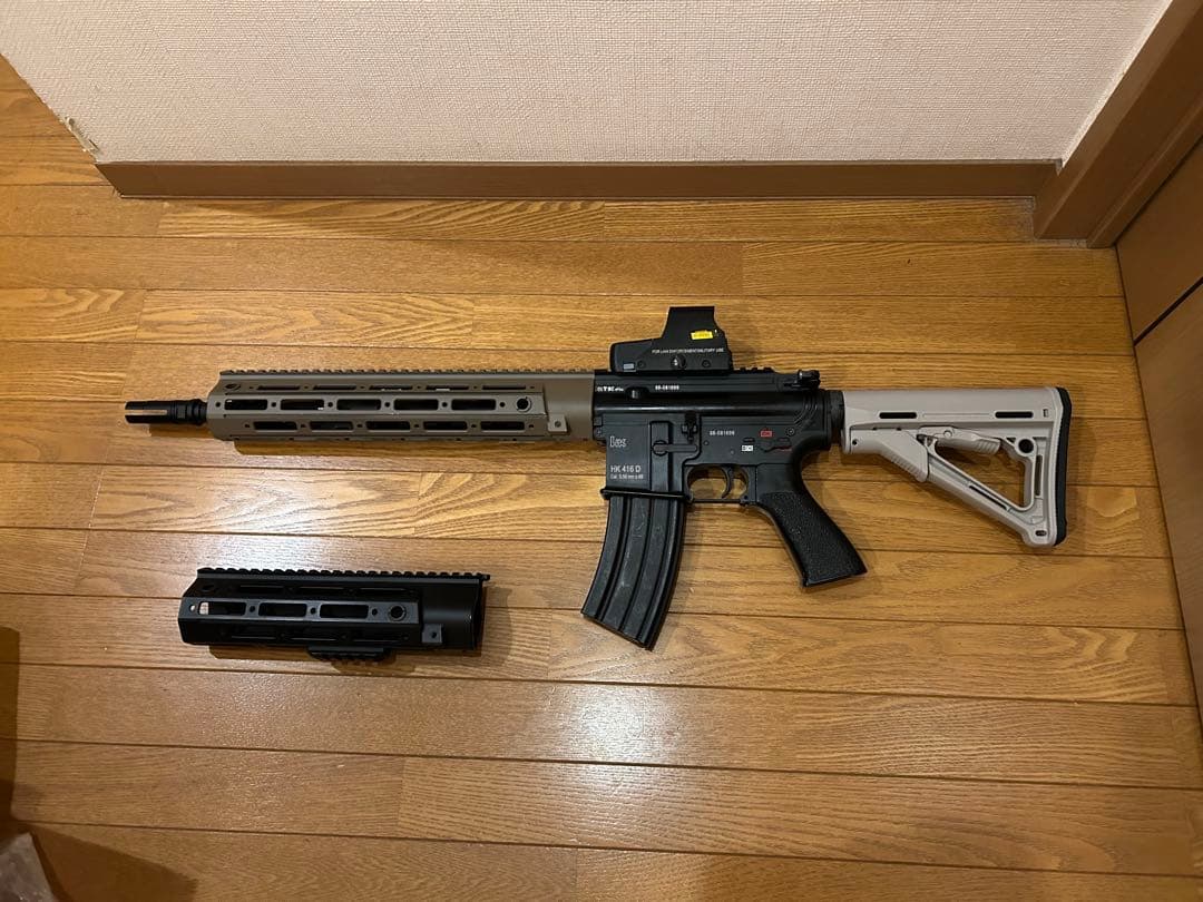 東京マルイ製HK416D ハンドガード、ストック、ダットサイト等シールズ仕様