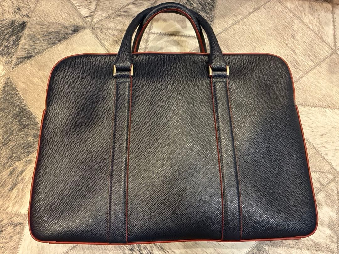 HUGO BOSS ビジネスバッグ ブリーフケース レザー イタリア製 ネイビー