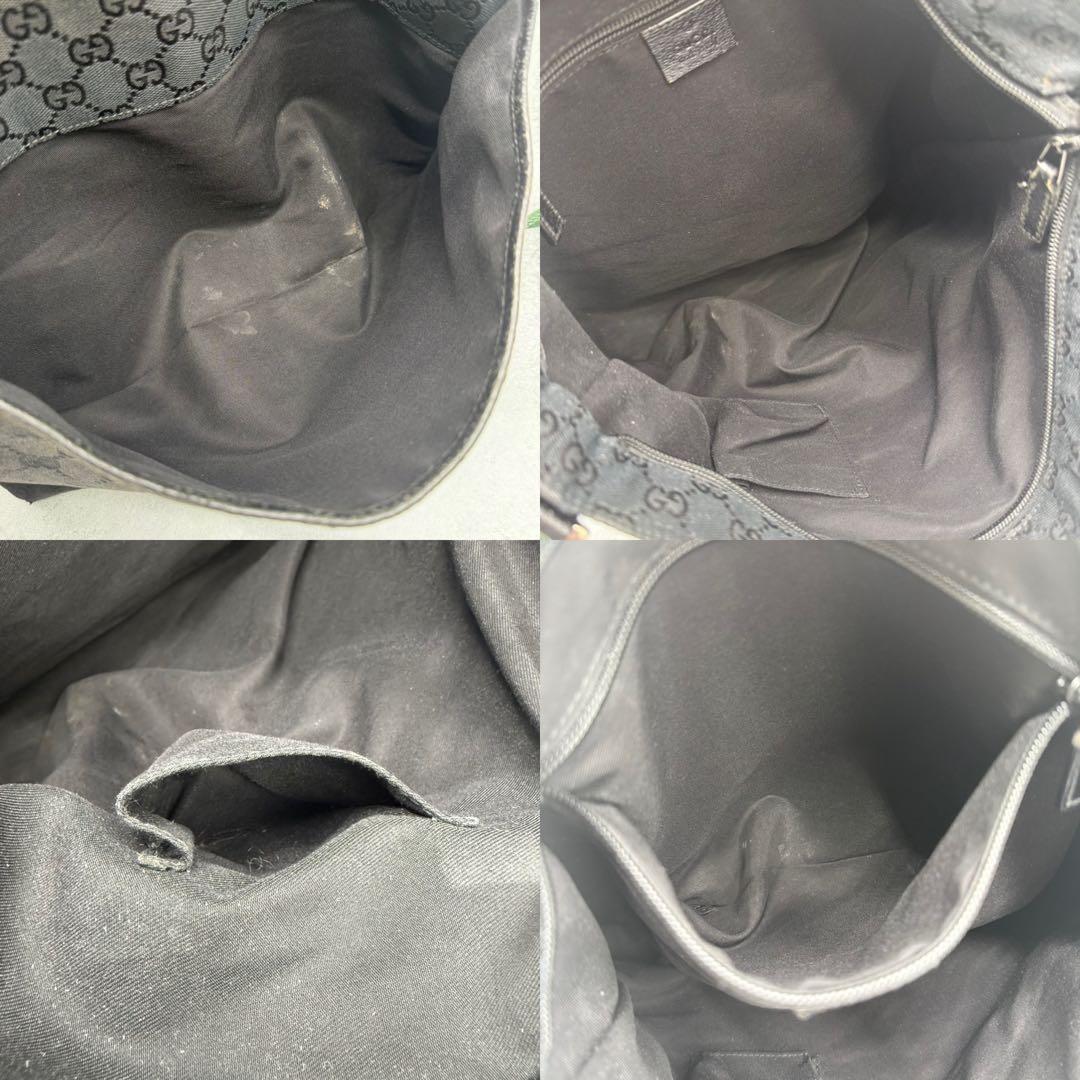 GUCCI グッチ ショルダーバッグ GG キャンバス シェリーライン ブラック