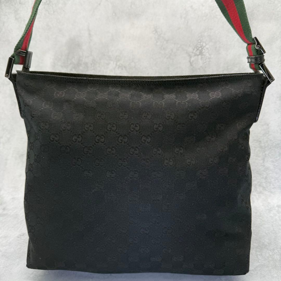 GUCCI グッチ ショルダーバッグ GG キャンバス シェリーライン ブラック