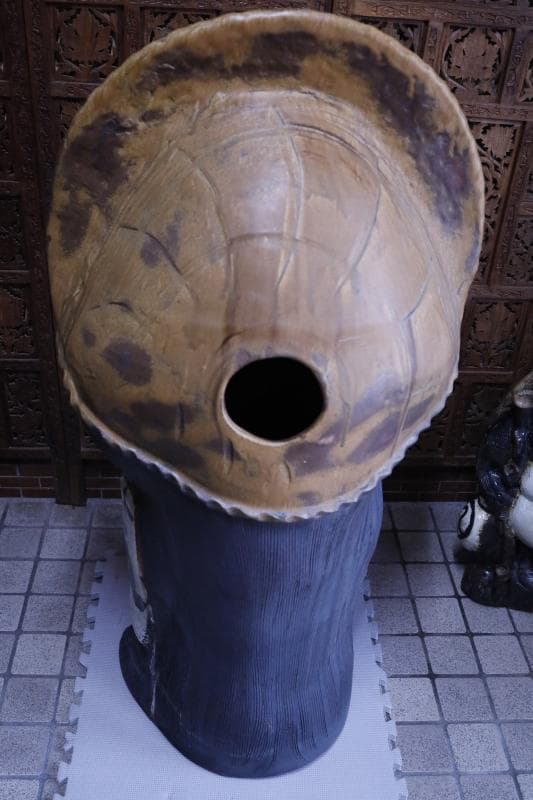 引き取り限定】特大 古い信楽焼 狸 高さ115㎝ /骨董/古美術/美術品