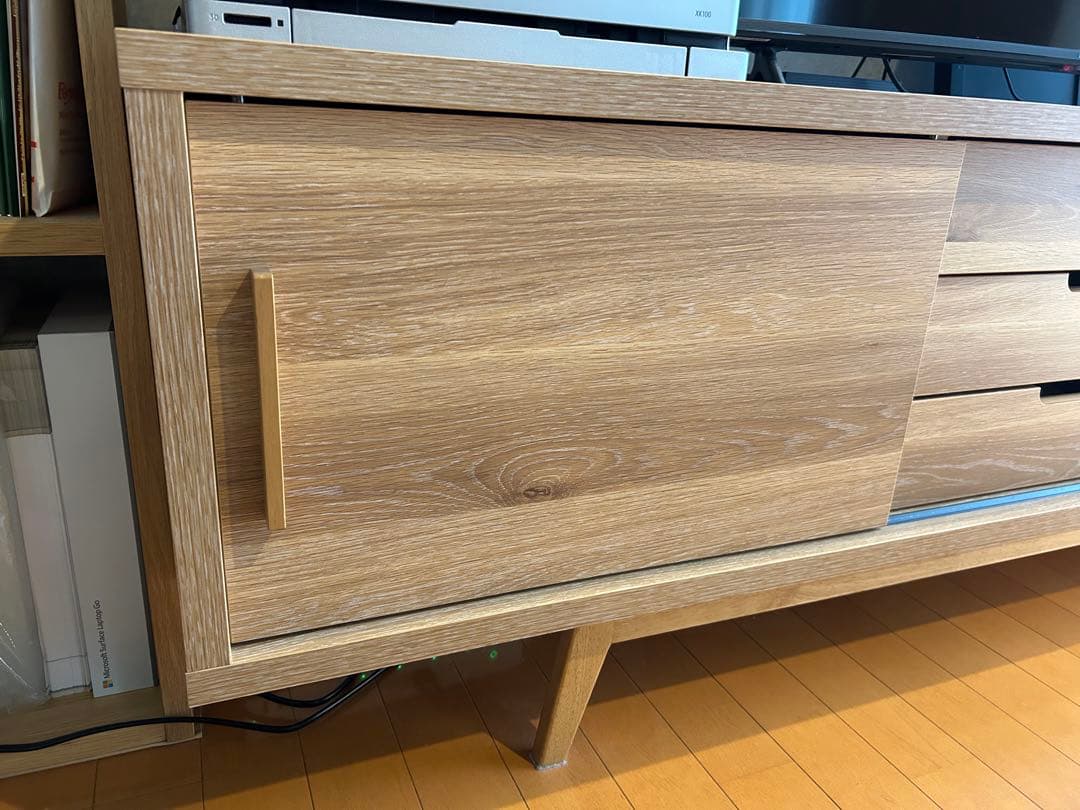 極美品／大川家具】北欧テイスト/テレビボード/ナチュラル165cm超美品