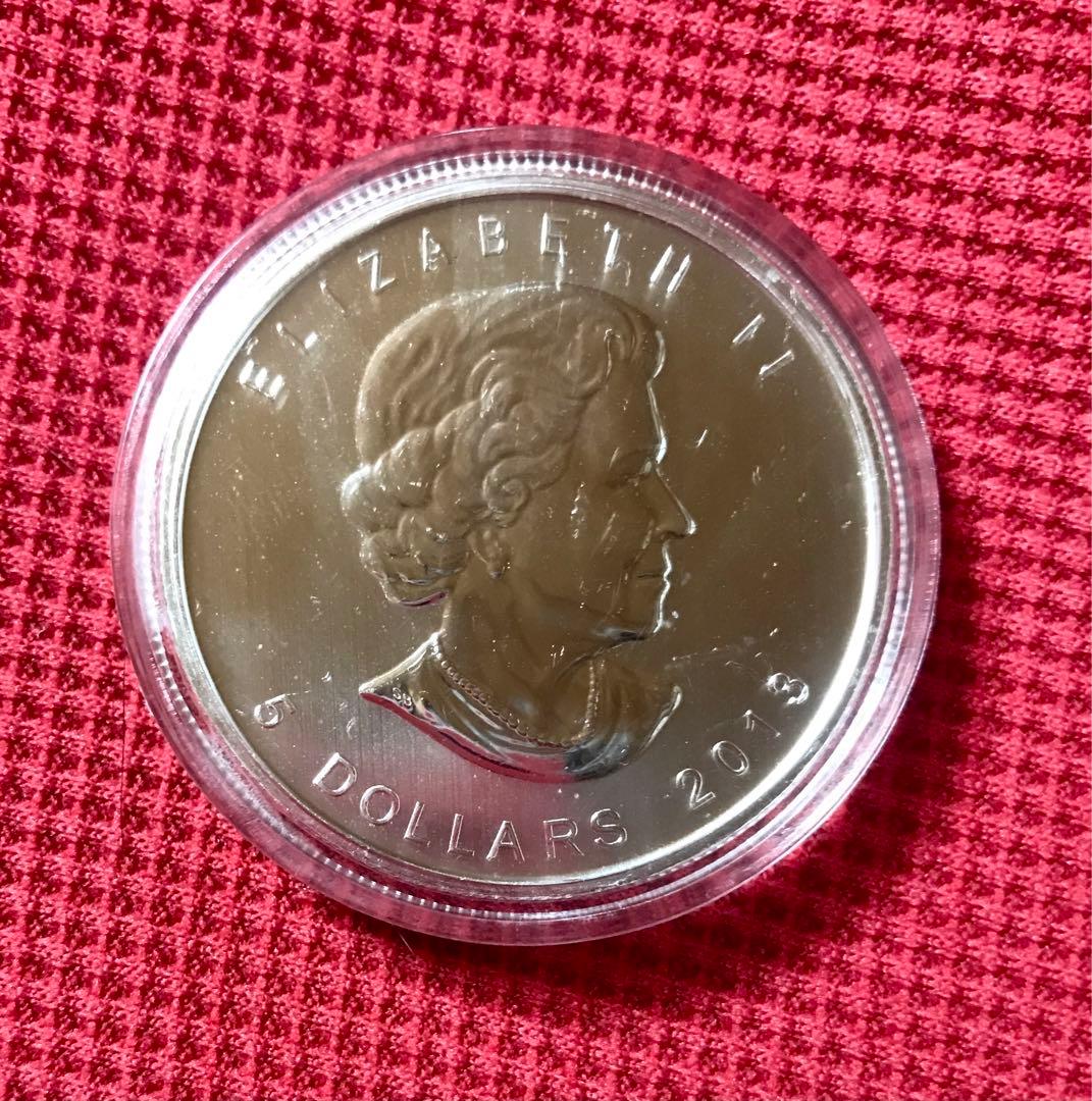 2013年　メイプルリーフ銀貨　25周年　1オンス　純銀
