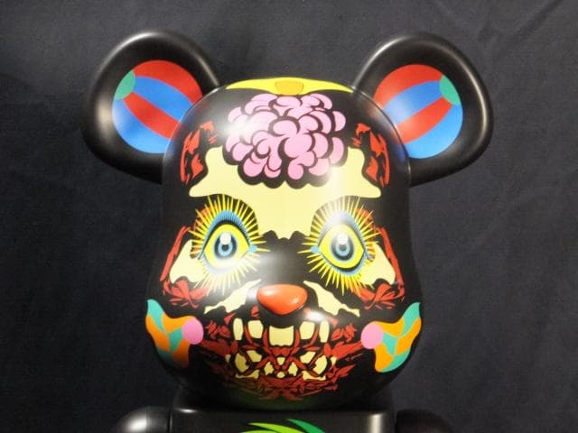 現代美術 田名網敬一 直筆サイン『BE@RBRICK 1000％黒』1205A