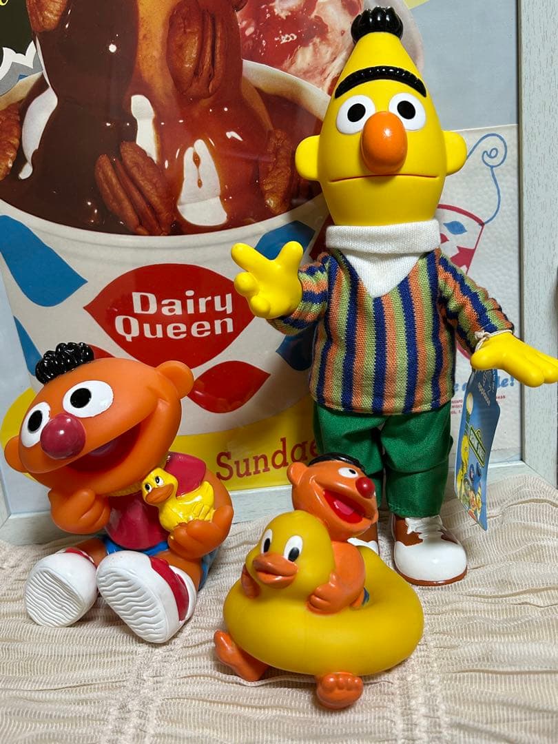 セサミストリート アーニー バートぬいぐるみセット KAWS×セサミ