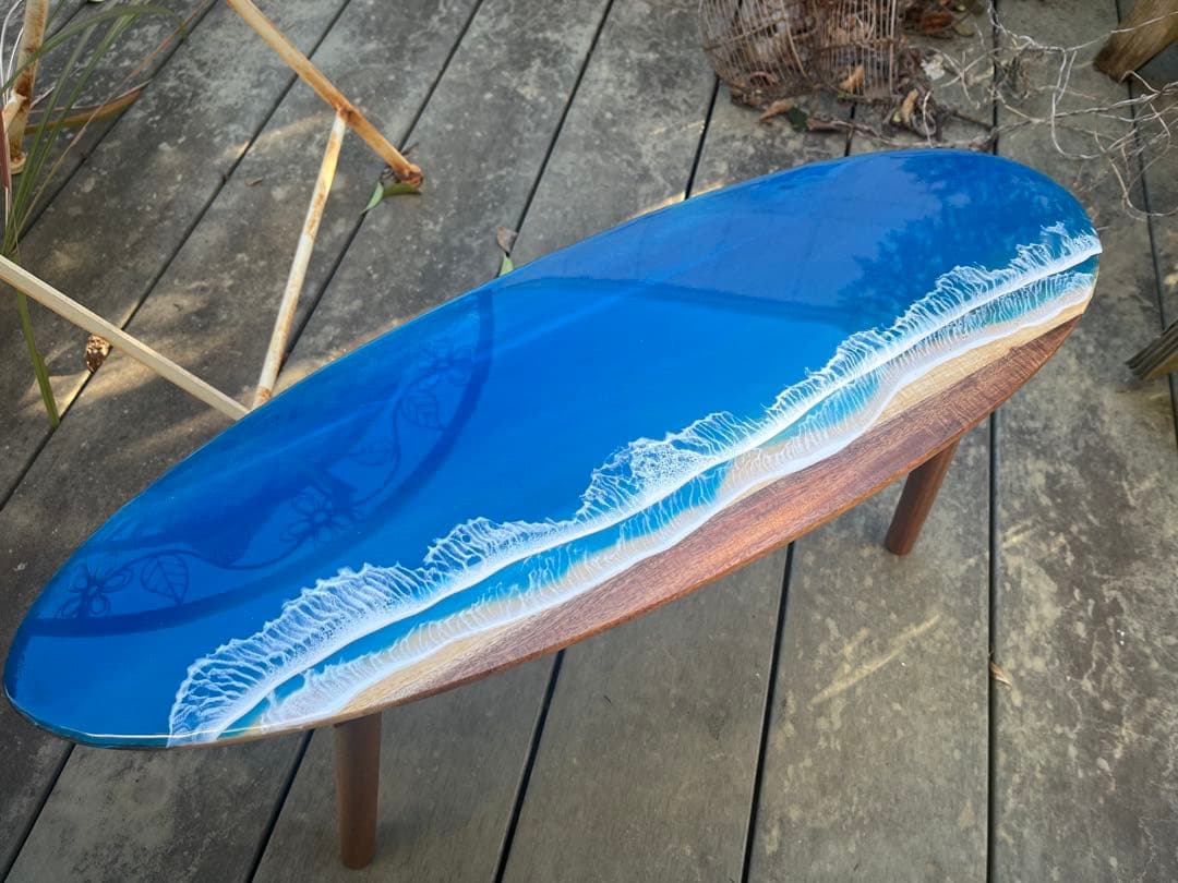 レジンアート海(サーフボードテーブル)