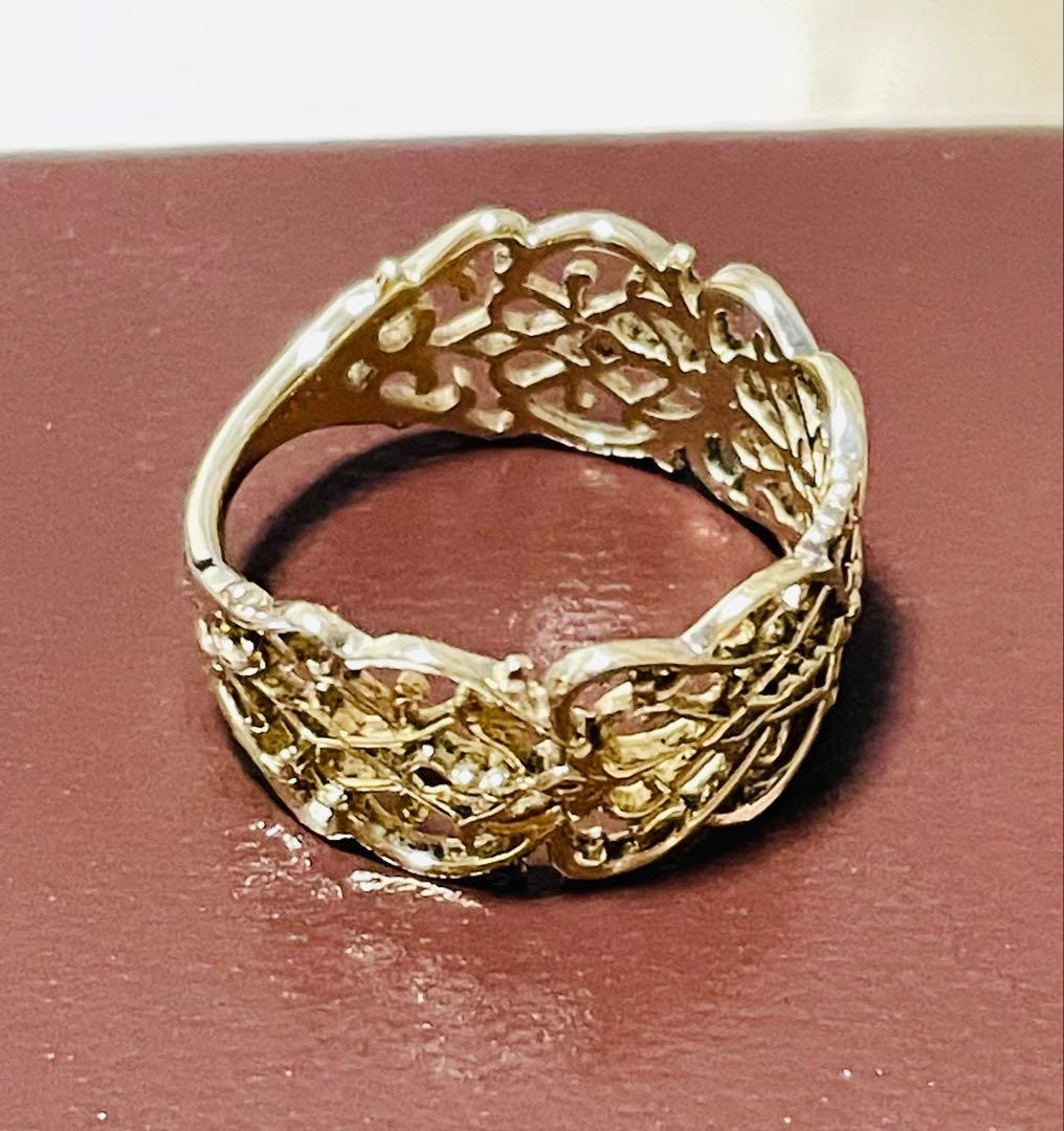 agete CLASSIC 透かし シルバー K18GP リング アガット