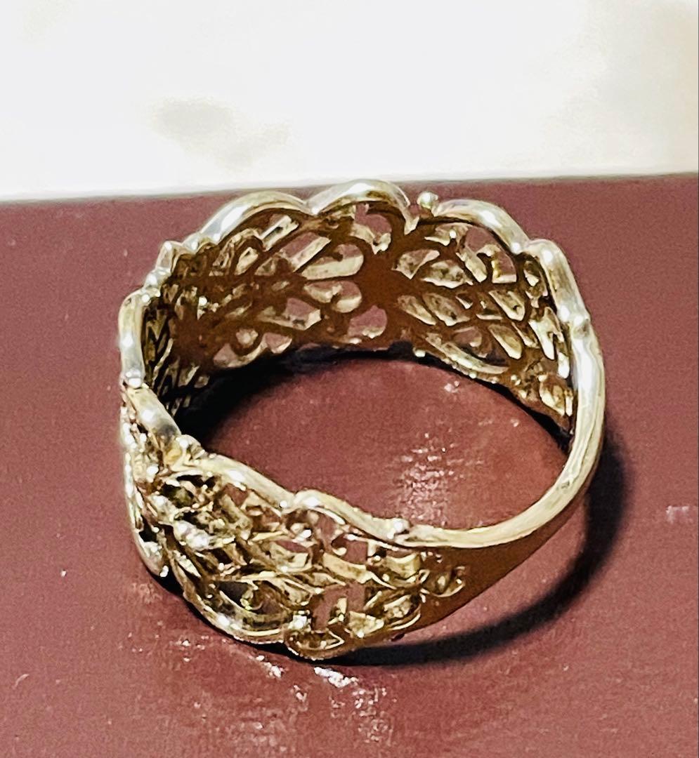 agete CLASSIC 透かし シルバー K18GP リング アガット