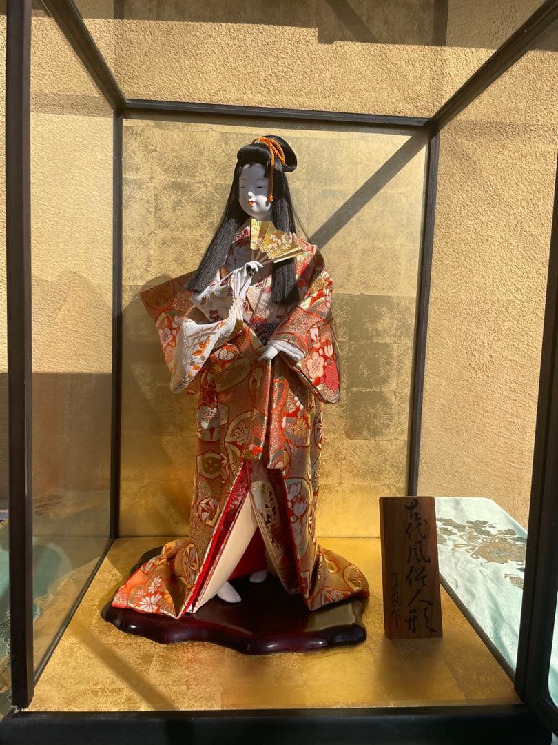 ガラスケース付き 日本人形 古代風俗人形 有風作 インテリア