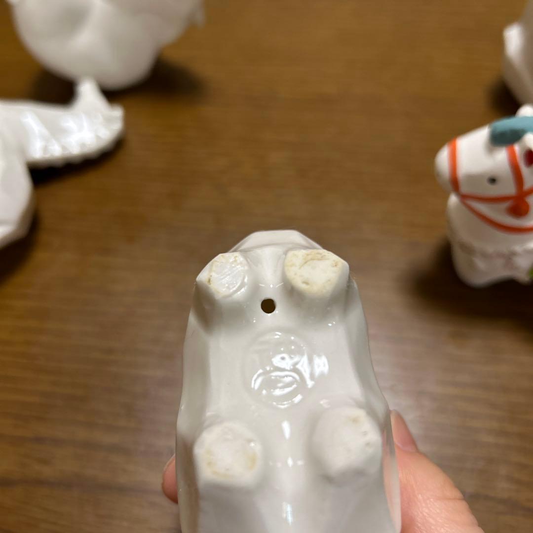 伊勢神宮 初幸の干支 置物 5体 セット うま✖️2 ひつじ さる とり