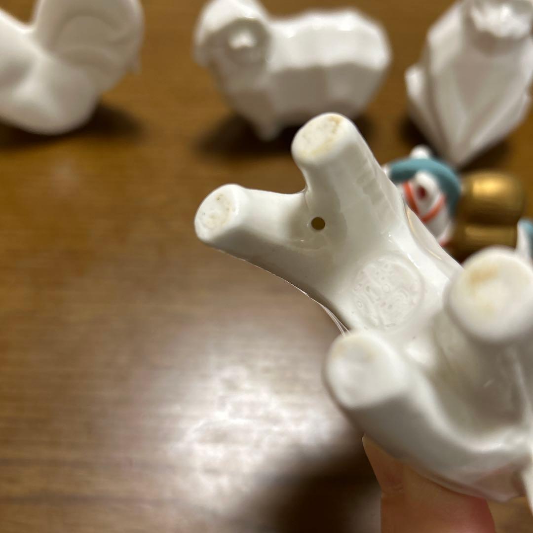 伊勢神宮 初幸の干支 置物 5体 セット うま✖️2 ひつじ さる とり