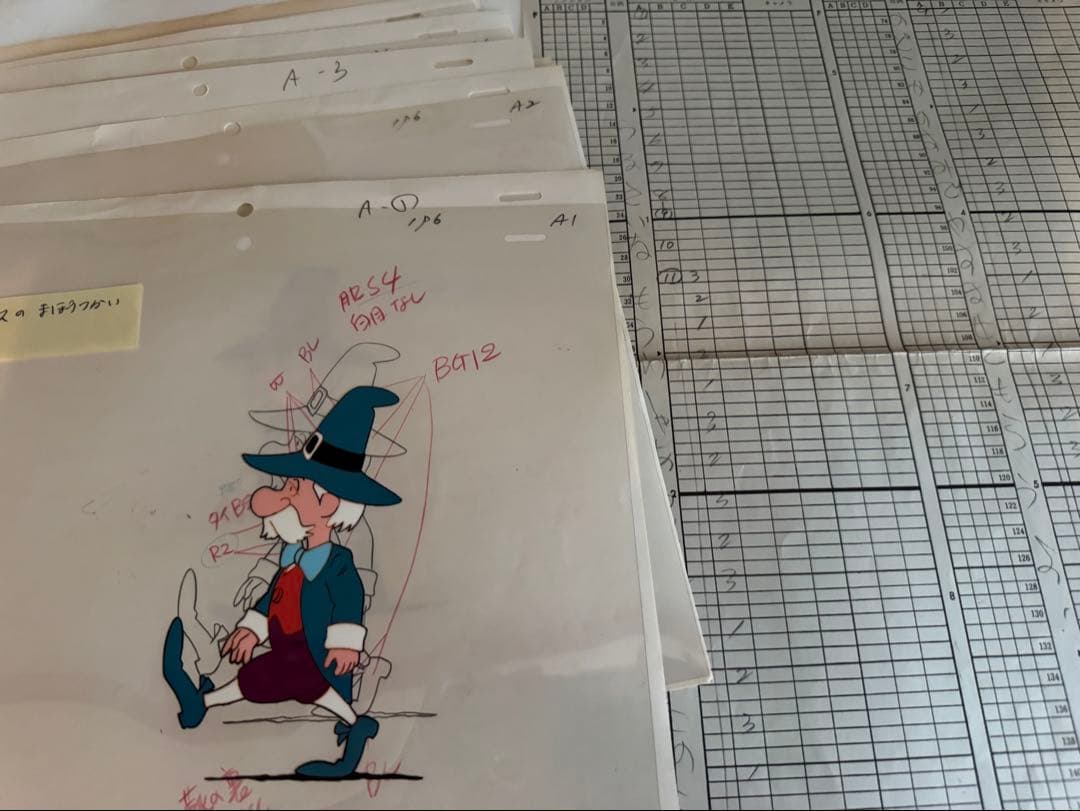 アニメ　ニルスのふしぎな旅セル画、工程表、オリジナル画