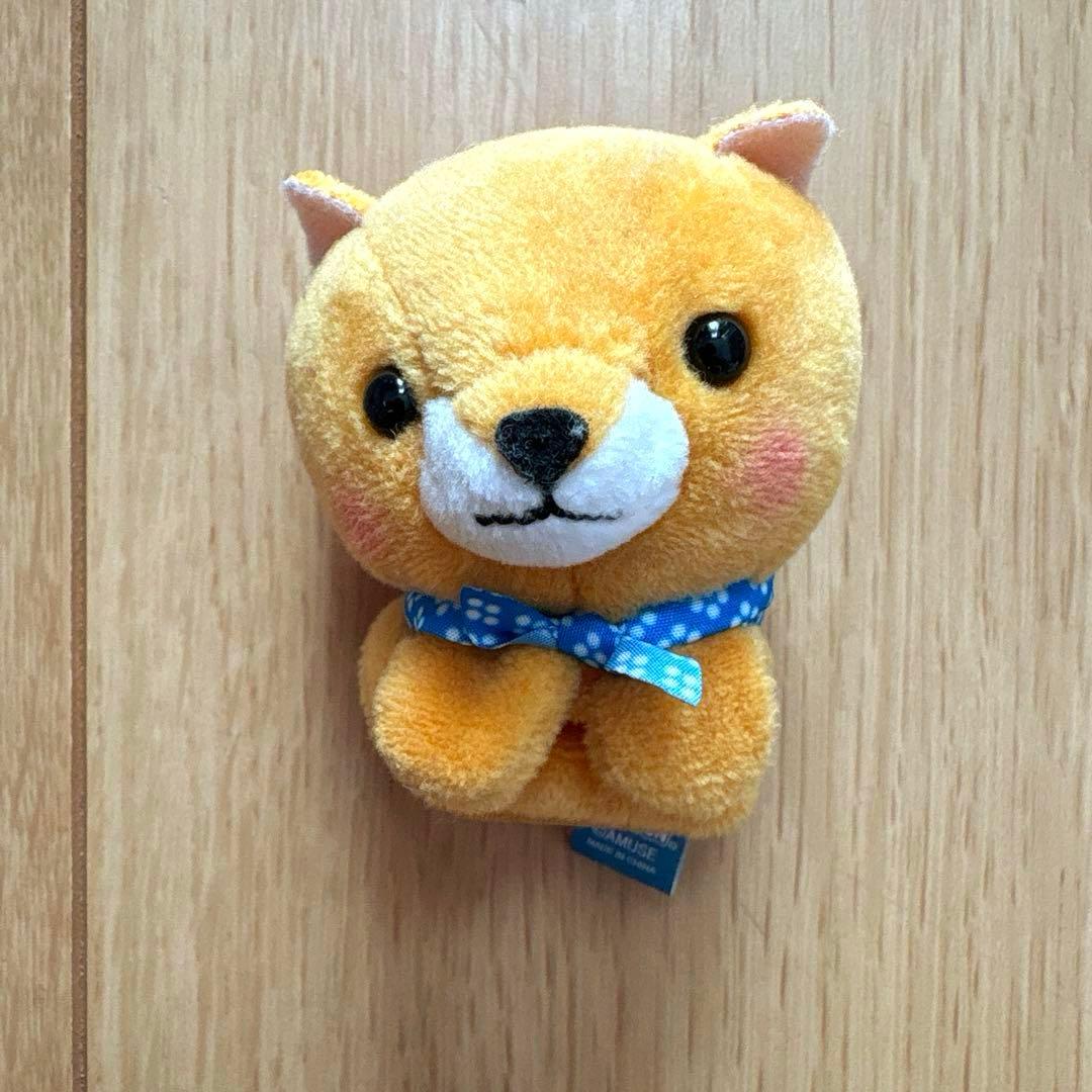 豆しば三兄弟 豆太郎 ミニパペット ぬいぐるみ マスコット 指人形