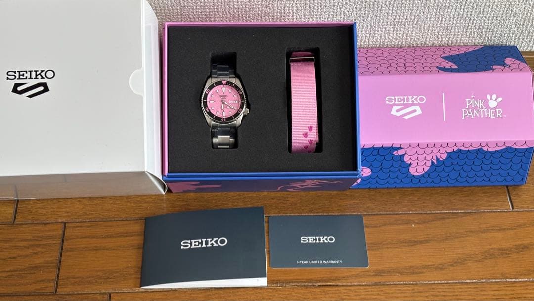 ●セイコー5スポーツ SKX series ピンクパンサー SBSA321
