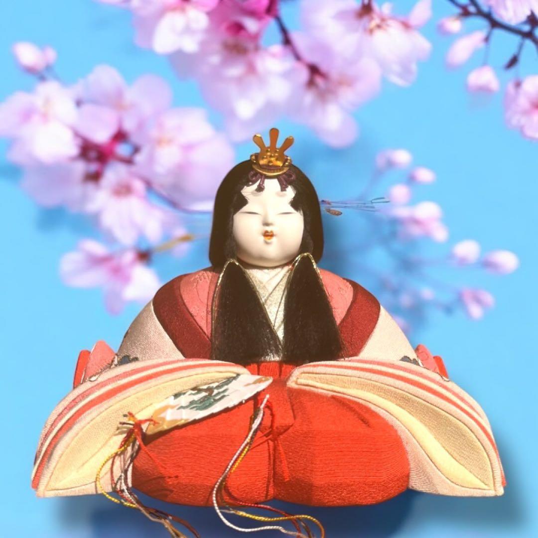 え 雛人形 無形文化財人形師 鈴木賢一 天宇 共箱 江戸 木目込み 人形