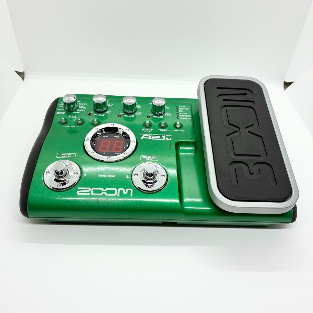 箱・純正アダプタ】ZOOM A2.1u アコギ用マルチエフェクター 動作確認済