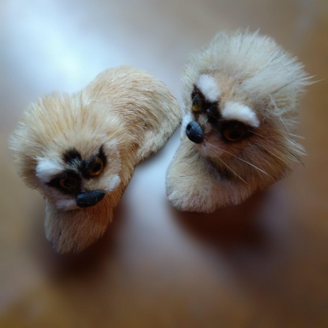 虎の親子置物3体セットA ビンテージ ハンドメイド 首振り 一点物