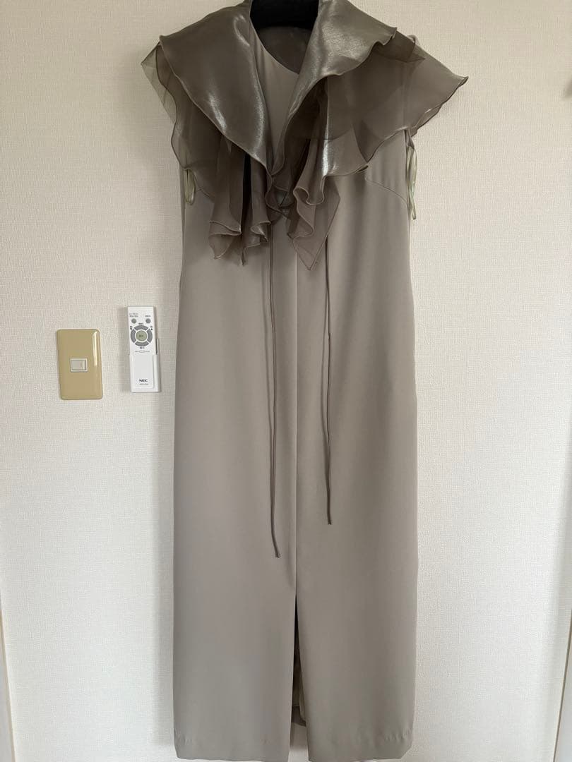 ANDRESD グロッシーマルチラッフルドレス