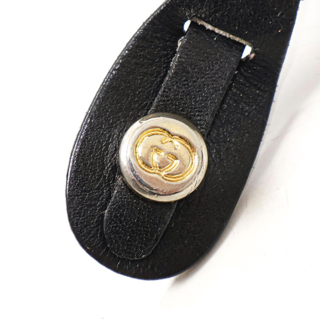 H5110-7◾️オールドグッチ　レザーショルダーバッグ Y2K