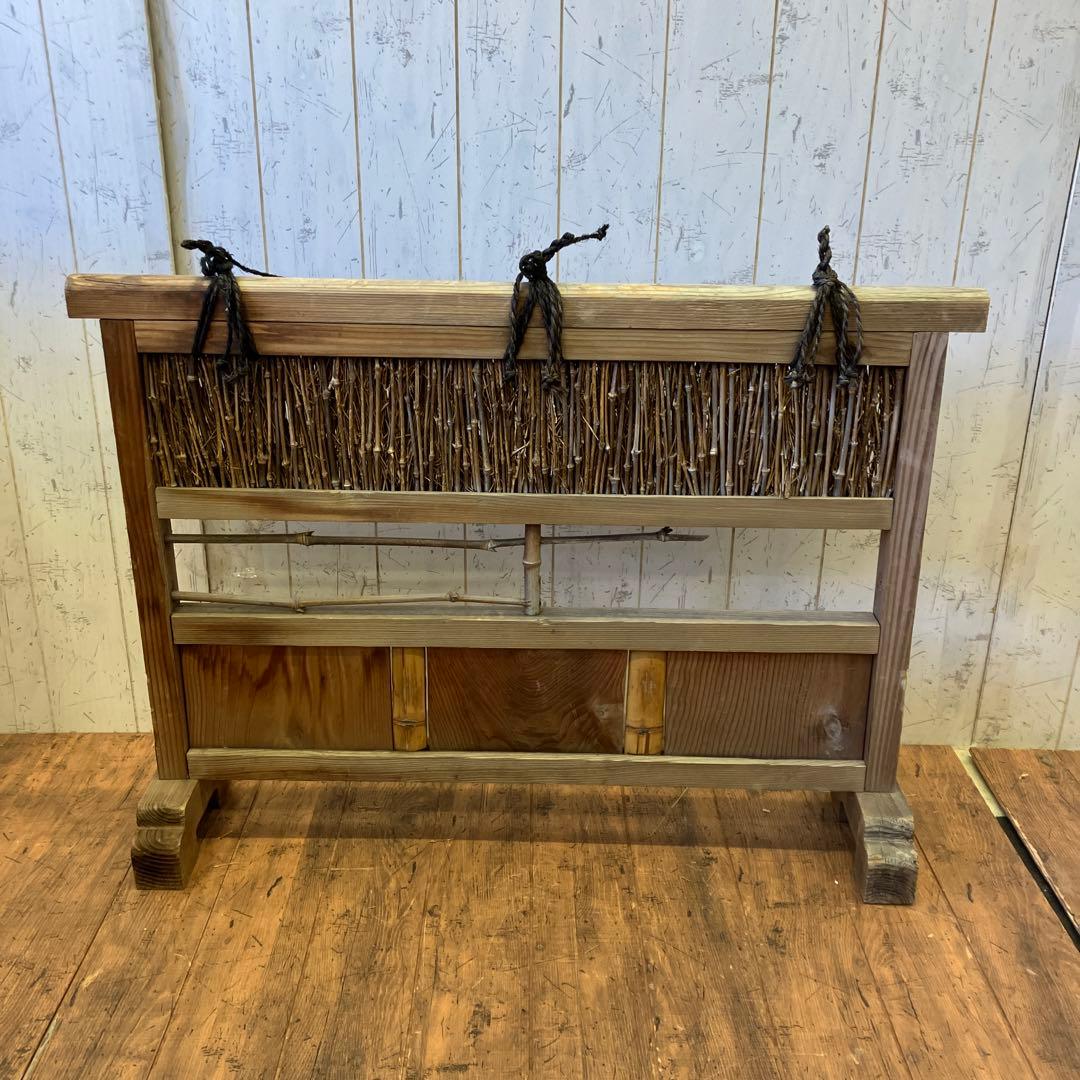 昭和レトロ 木製 竹 パーテーション 仕切り 間仕切り お座敷 古民家 古民具