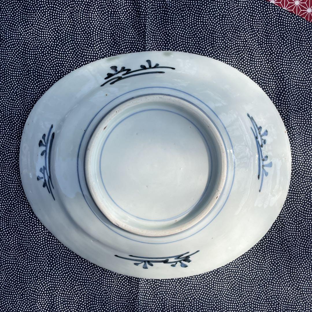 印判/手書き　花鳥図　牡丹桜孔雀図 盛皿