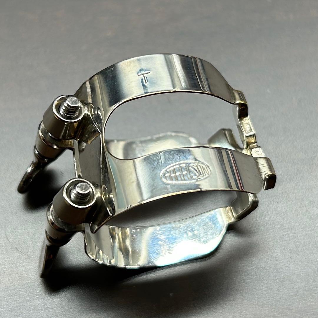 復刻版ハリソンリガチャー テナーサックス用　銀メッキ 中古品