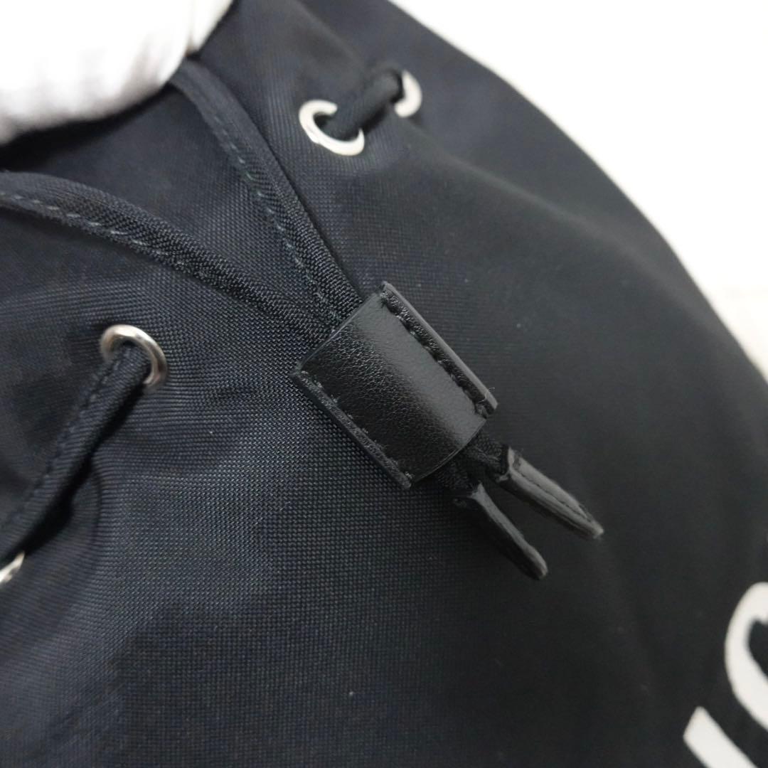 バレンシアガ　ウィール ドローストリングバケット　ハンドバッグ　ナイロン　黒　S