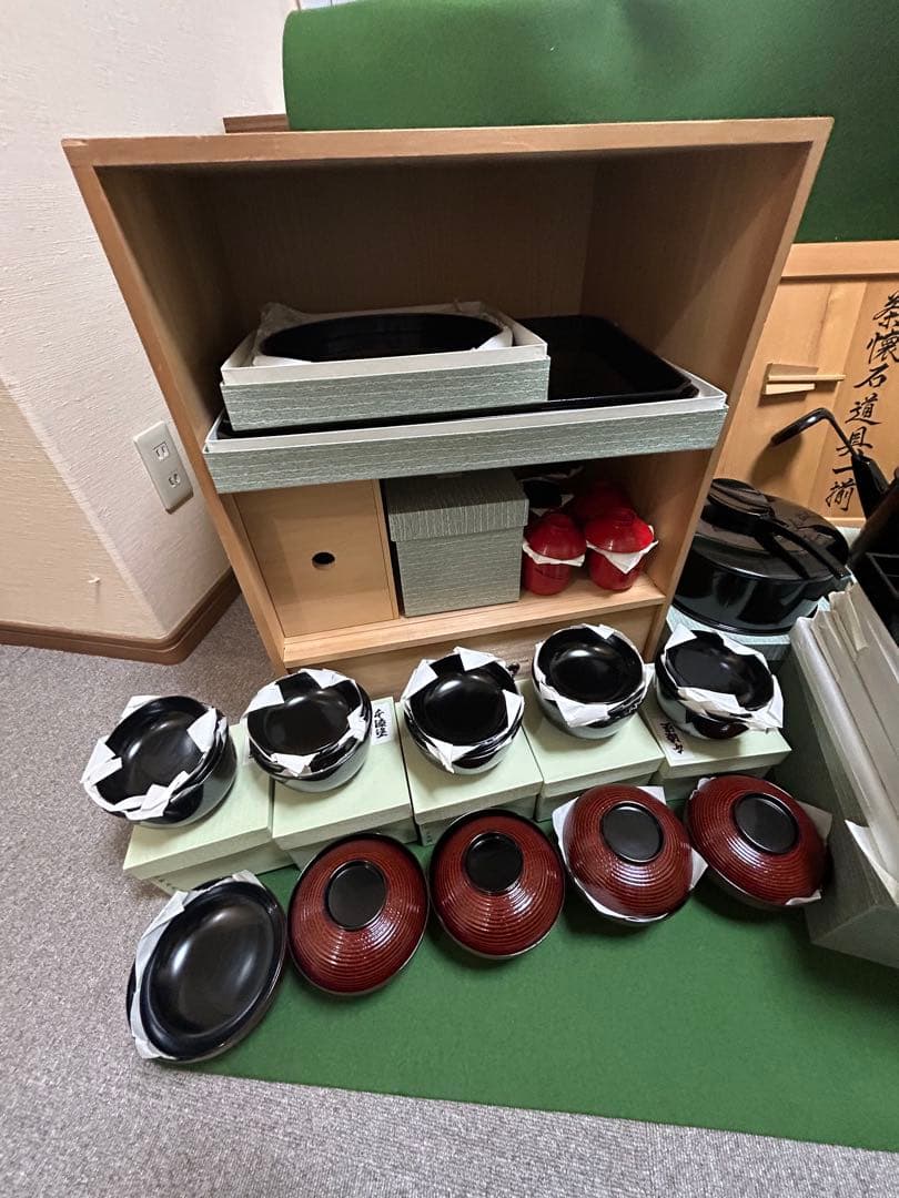 山中塗 懐石道具 一揃 塗師 宗明 未使用、美品 美術品・アンティーク