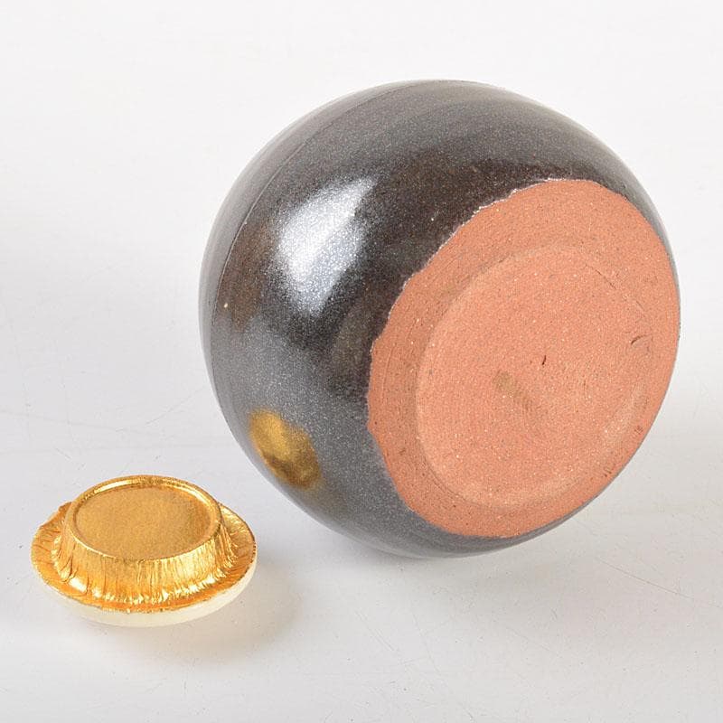 茶道具 京焼 竜谷窯 宮川香雲造 茶入 仕覆付 共箱 V