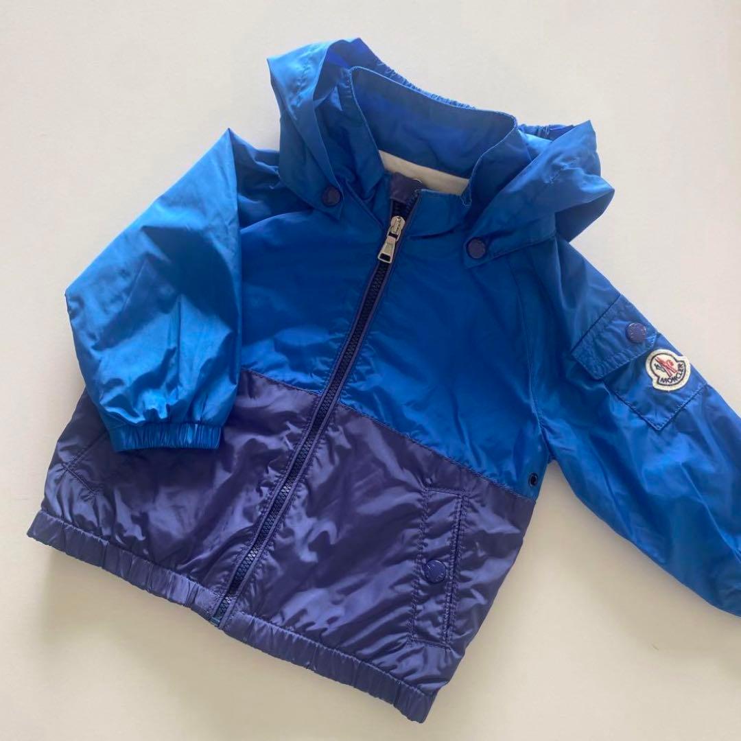 美品 MONCLER ナイロン パーカー 男の子 フード 6/9m