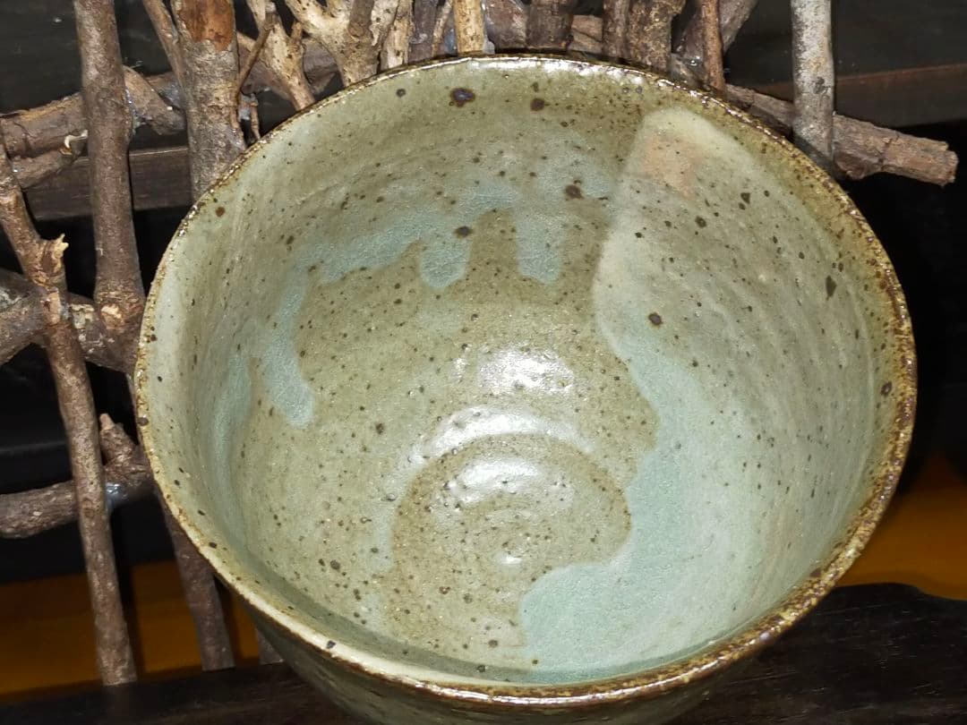 ♥値下げ！茶碗 古賀無量 絵唐津茶碗 岩井堂焼 共箱 骨董 古玩