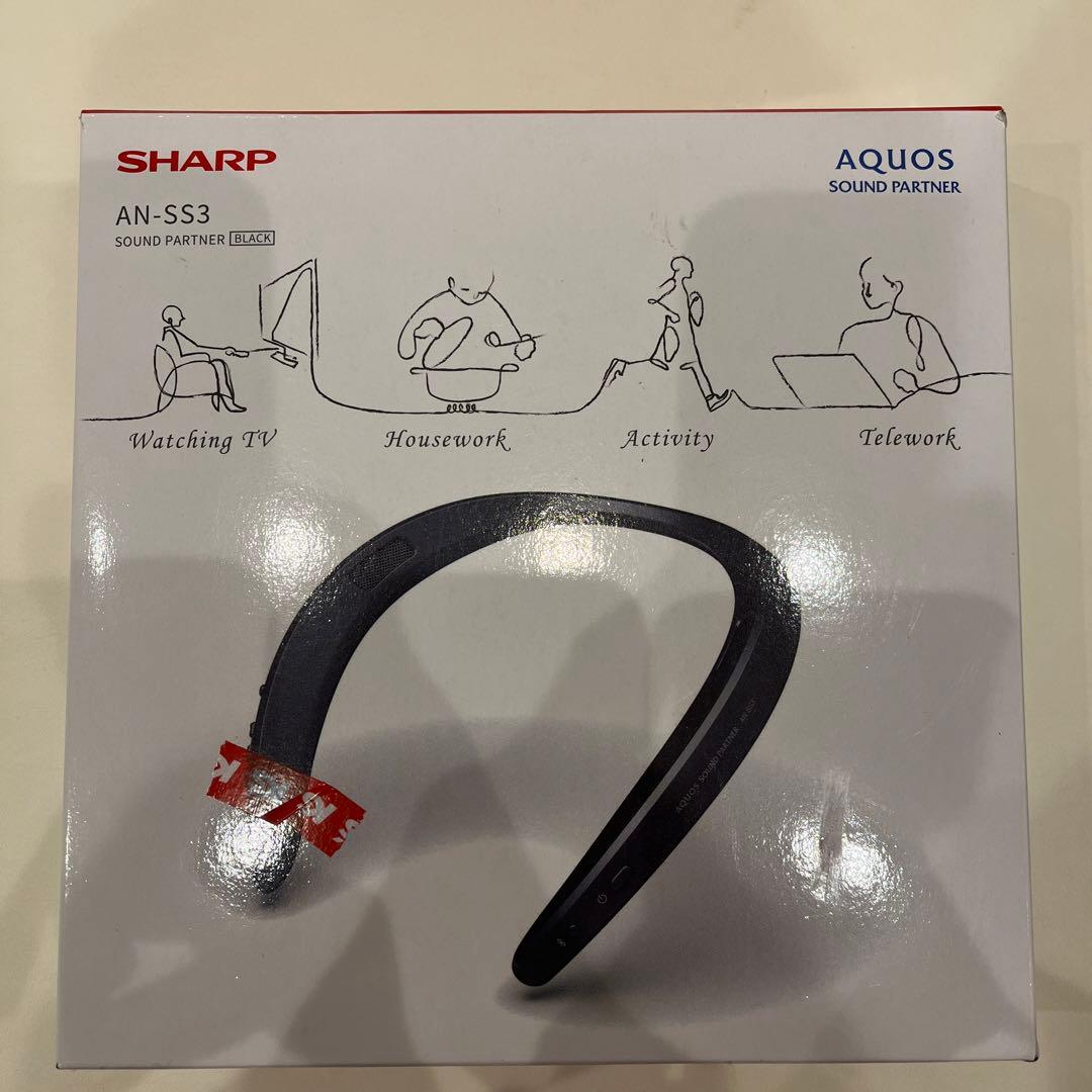 ほぼ未使用 SHARP AN-SS3 ネックスピーカー、ブラック シャープ公式