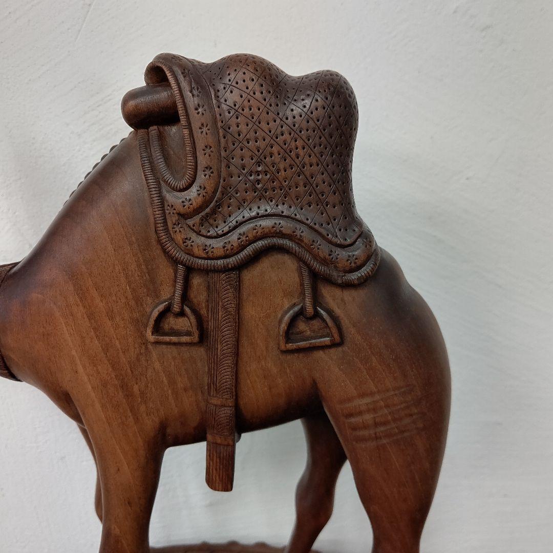 モロッコ 木彫 彫刻 Camel ラクダ アンティーク 1900's