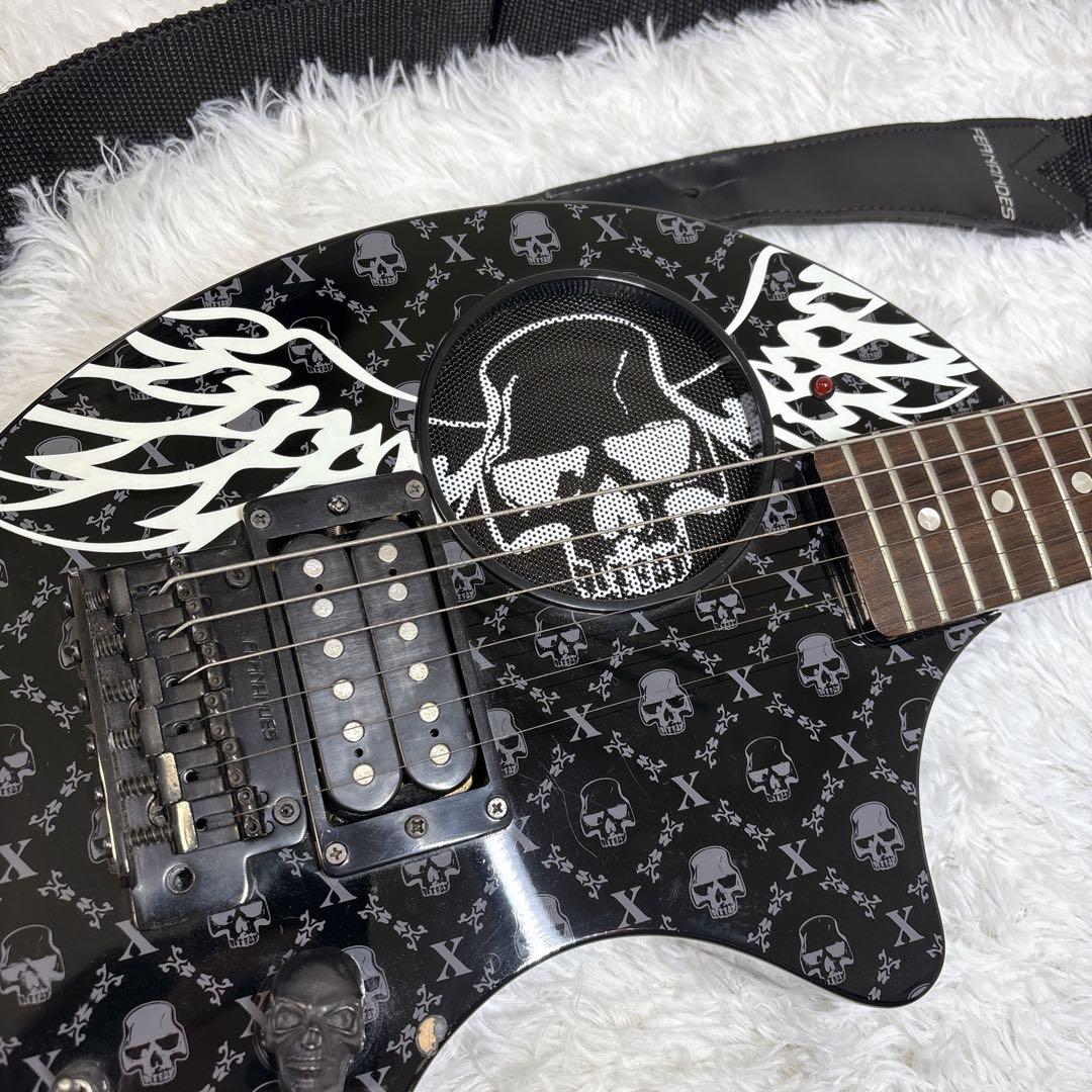 【希少】 FERNANDES ZO-3 芸達者 アンプ内蔵 スカル ブラック