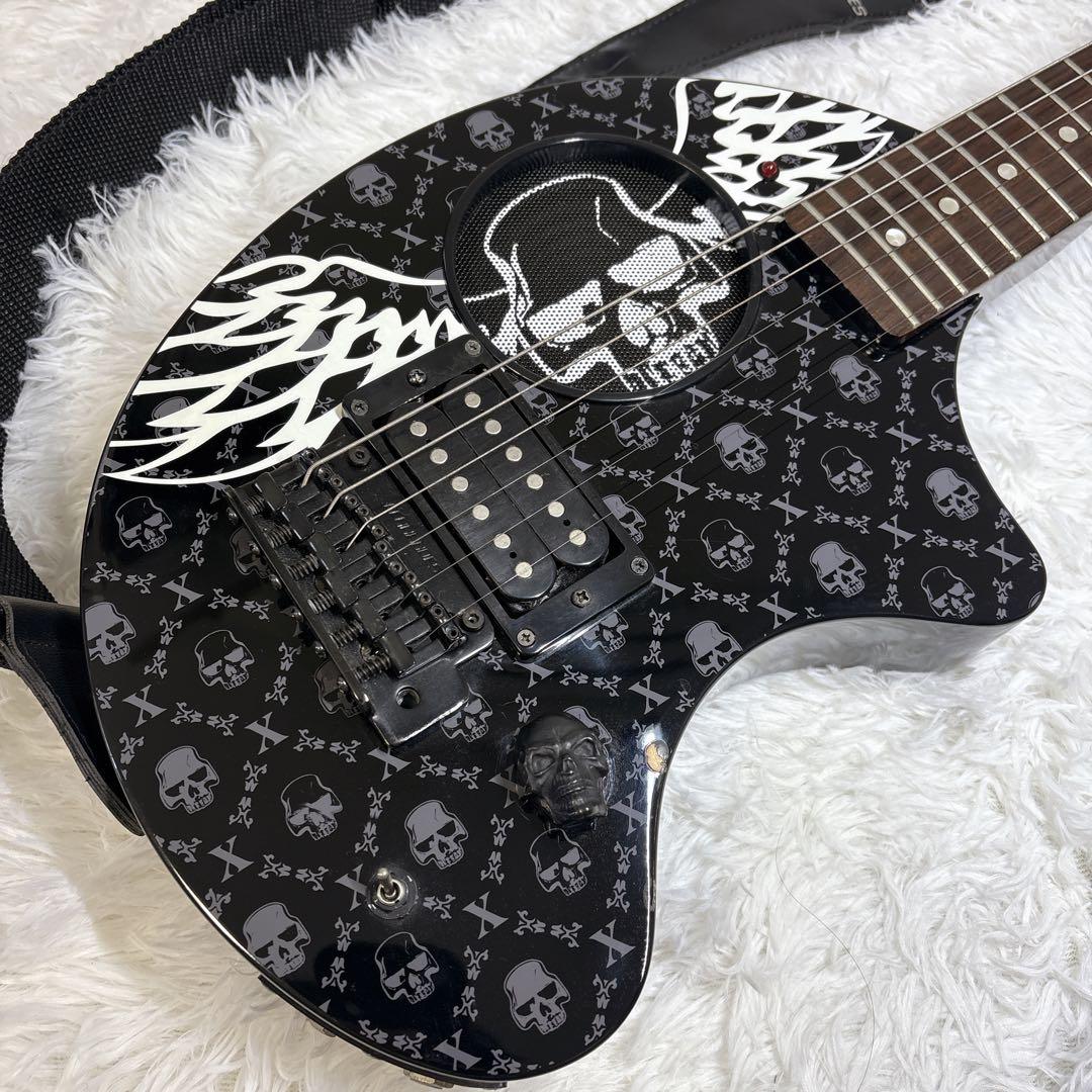 【希少】 FERNANDES ZO-3 芸達者 アンプ内蔵 スカル ブラック