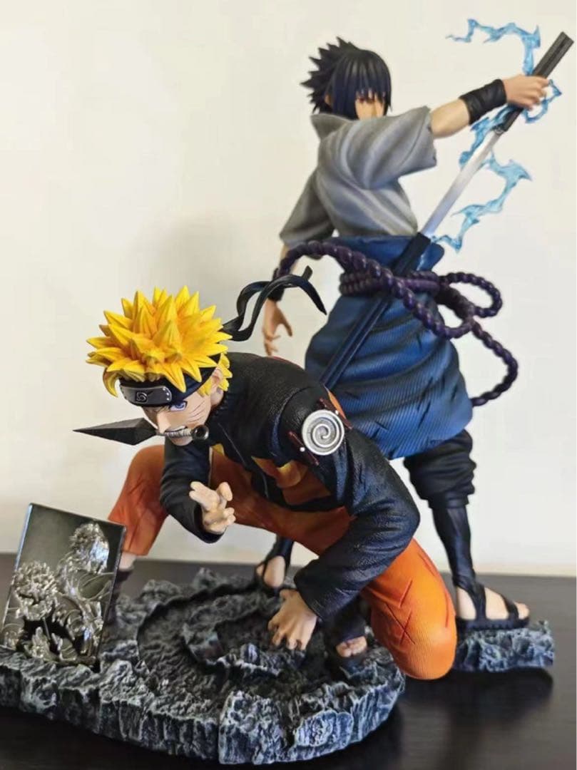 ナルト うずまきナルト うちはサスケ ガレージキット スタチュー塗装済み完成品