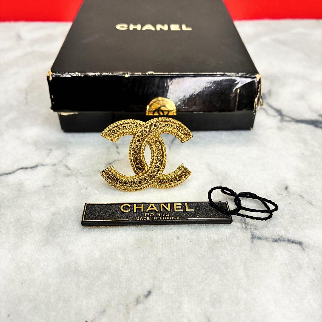 CHANEL 80s ヴィンテージ ココマーク ゴールド ブローチ フランス製