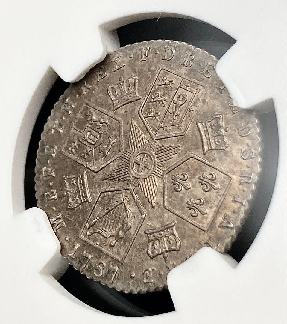NGC MS62】1787年 イギリス ジョージ3世 6ペンス 銀貨 単年発行 - メルカリ