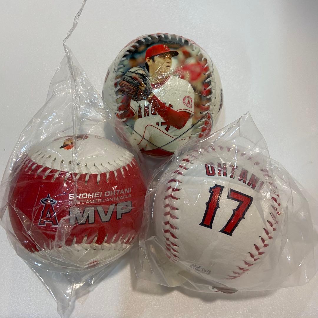 大谷翔平 エンゼルス ボール 3個セット MVP 17番 大谷翔平 エンゼルス ボール 3個セット MVP 17番 大谷翔平 2021年 AL