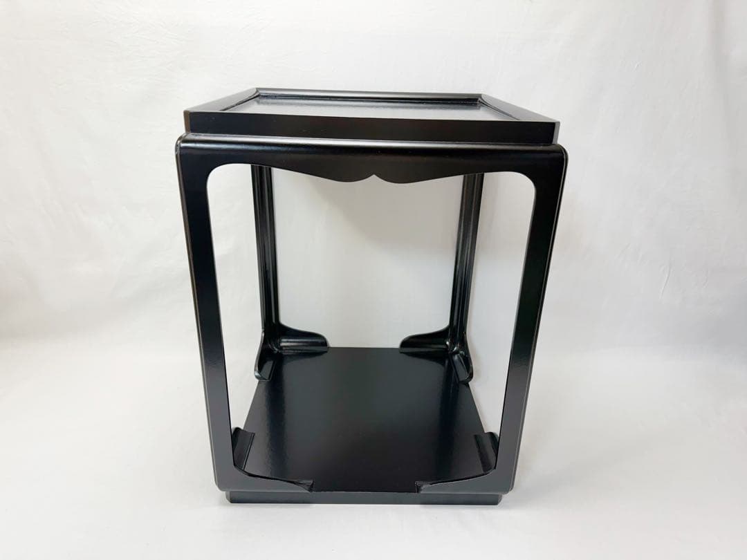 茶道具 平安 伊藤表正造 高麗卓 木製 黒一閑 宗旦好写 共箱