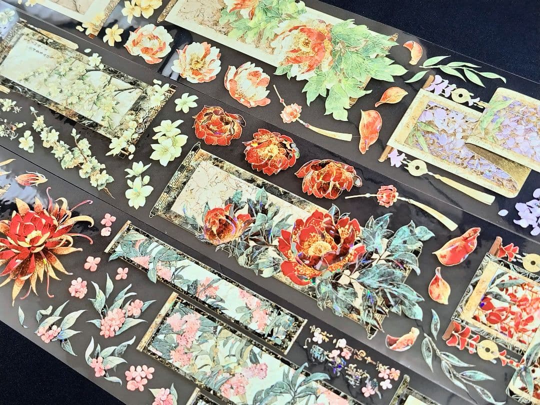 6856】海外マステ巻売り貝殻光マスキングテープ