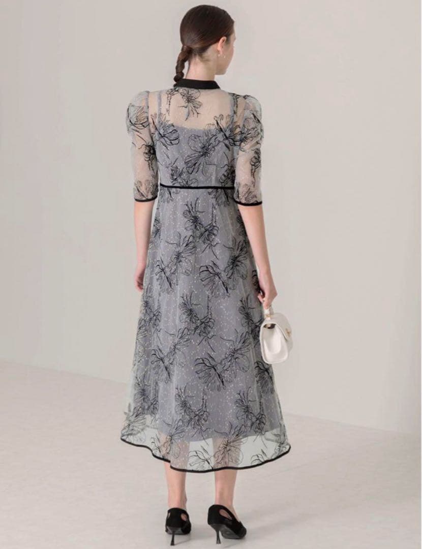 Leja 花柄刺繍 パーティードレス Sサイズ