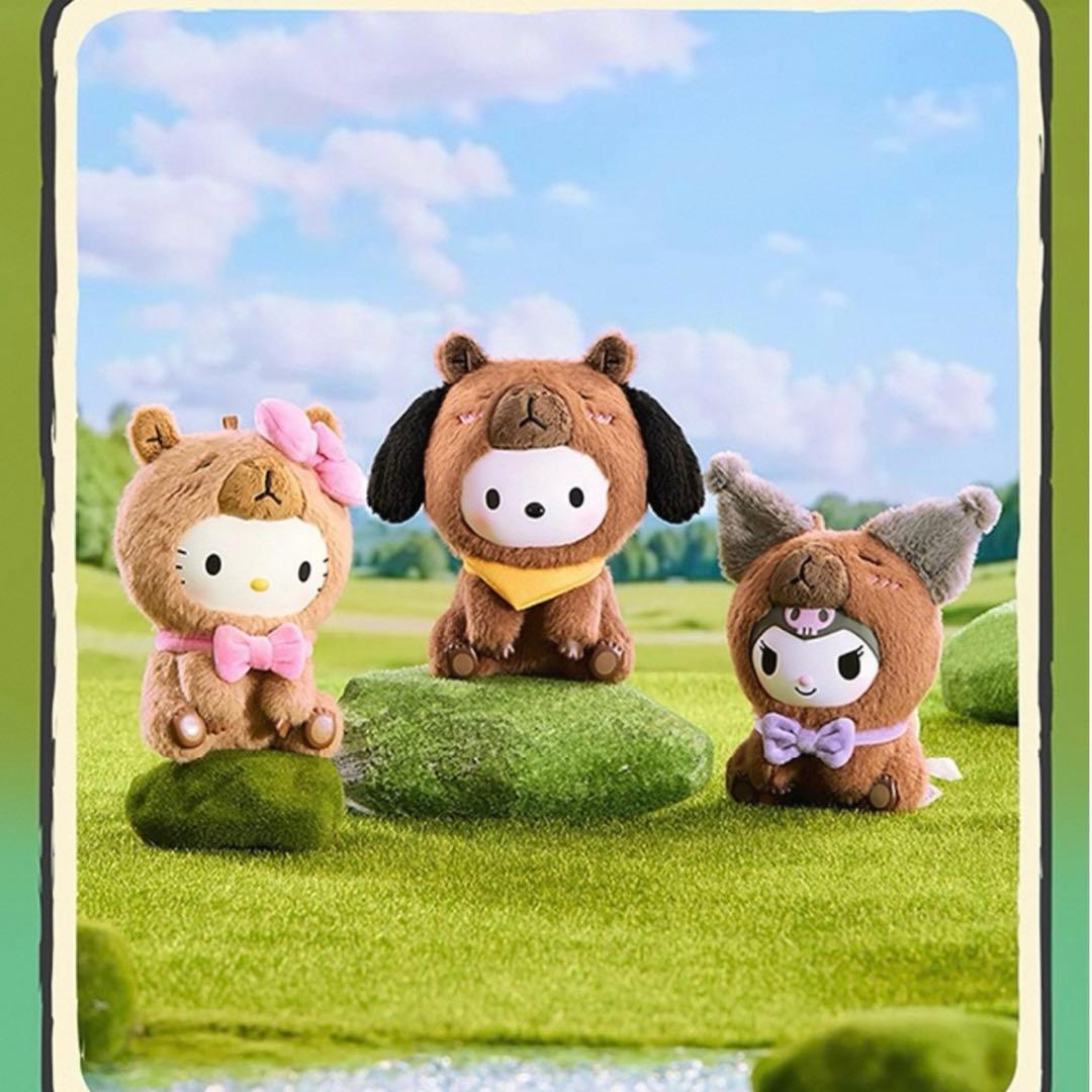 未開封品　MINISO サンリオ　カピバラ　ぬいぐるみチャーム　6点セット