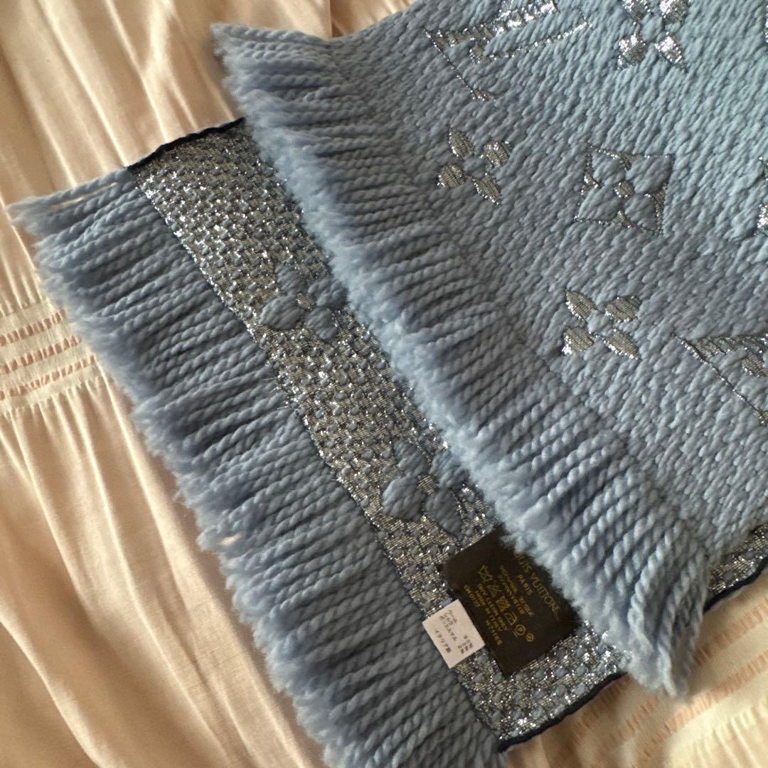 ルイヴィトン マフラー エシャルプロゴマニア シャインブルー M71166