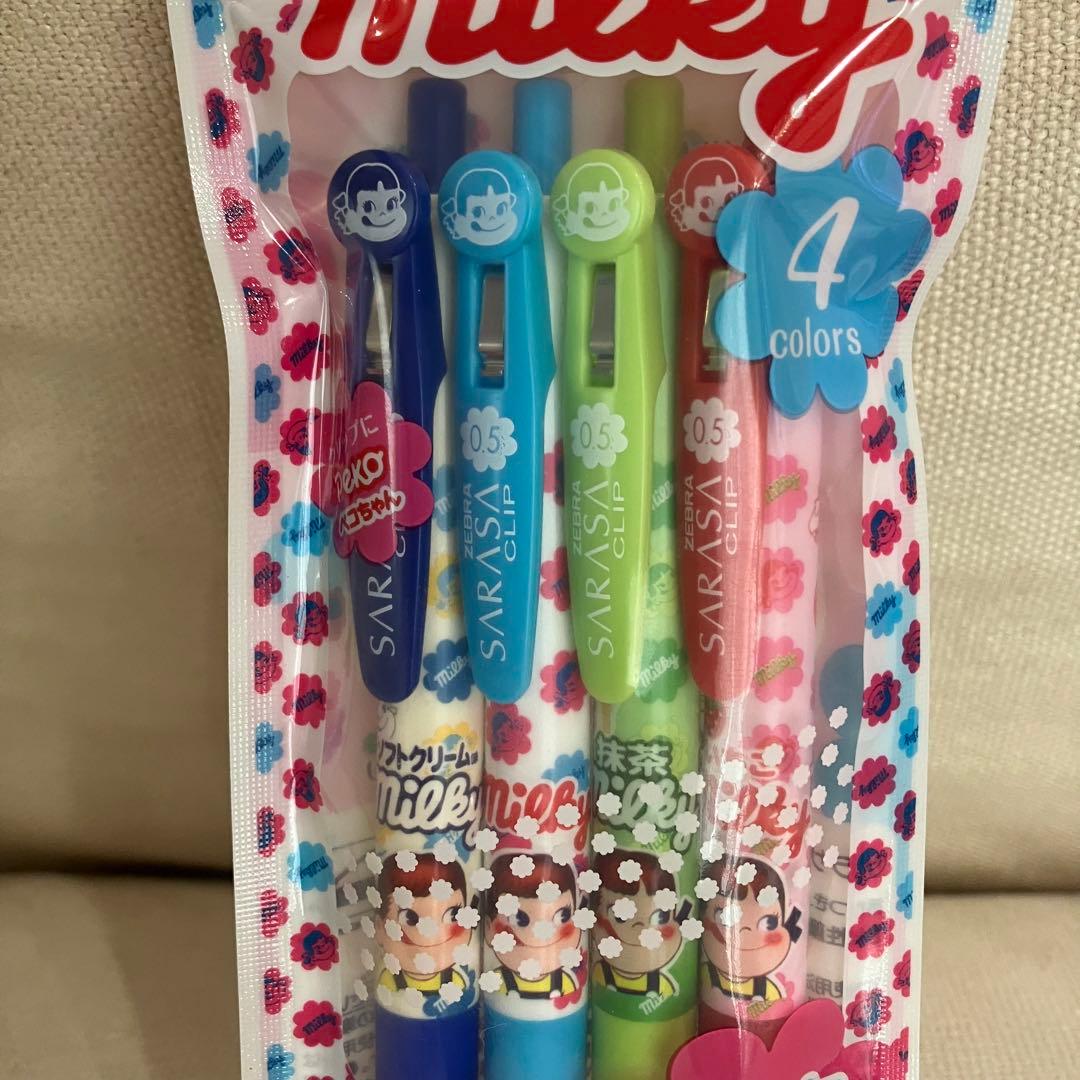 激レア品】ZEBRA SARASA×不二家 ミルキーボールペン ペコちゃん