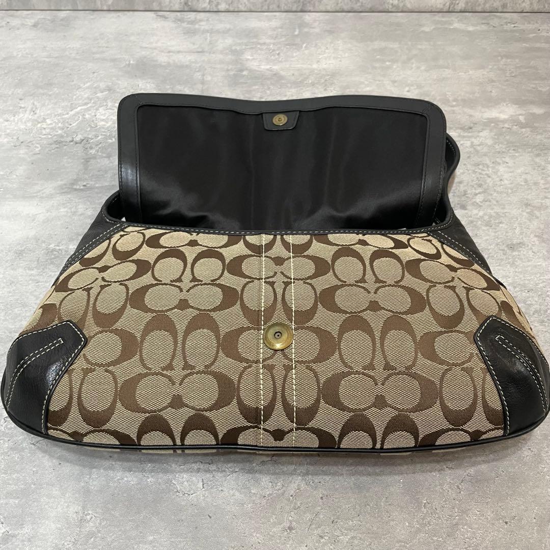 極美品✨ COACH キャンバス シグネチャー ワンショルダー バッグ Y2K