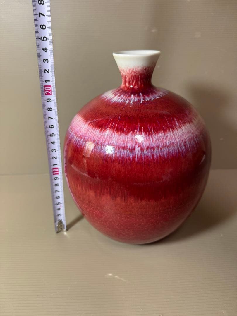 2720 前田泰昭　辰砂　花瓶　壷