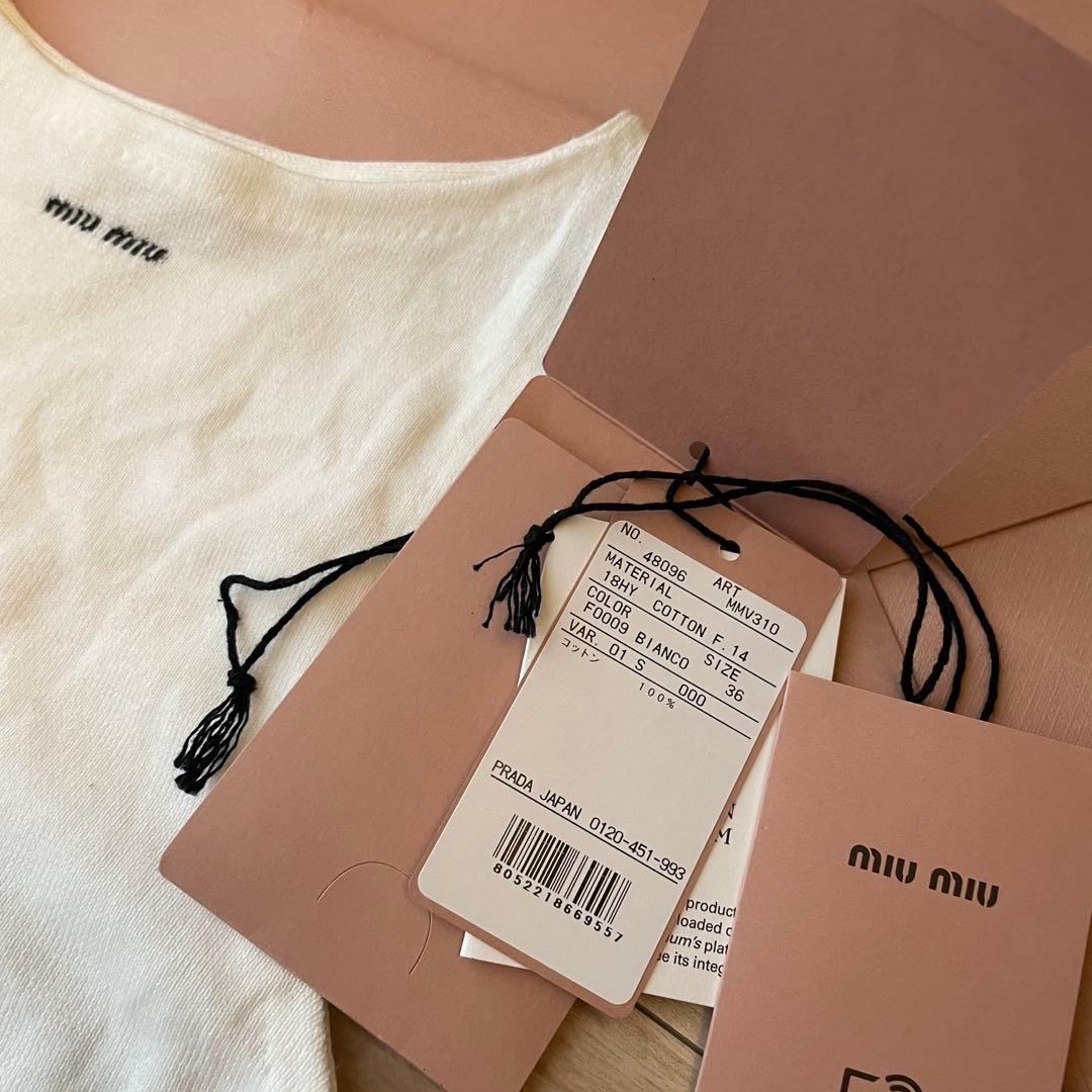 MIUMIU ミュウミュウ 2025 新作　コットンニット　トップス　36 美品