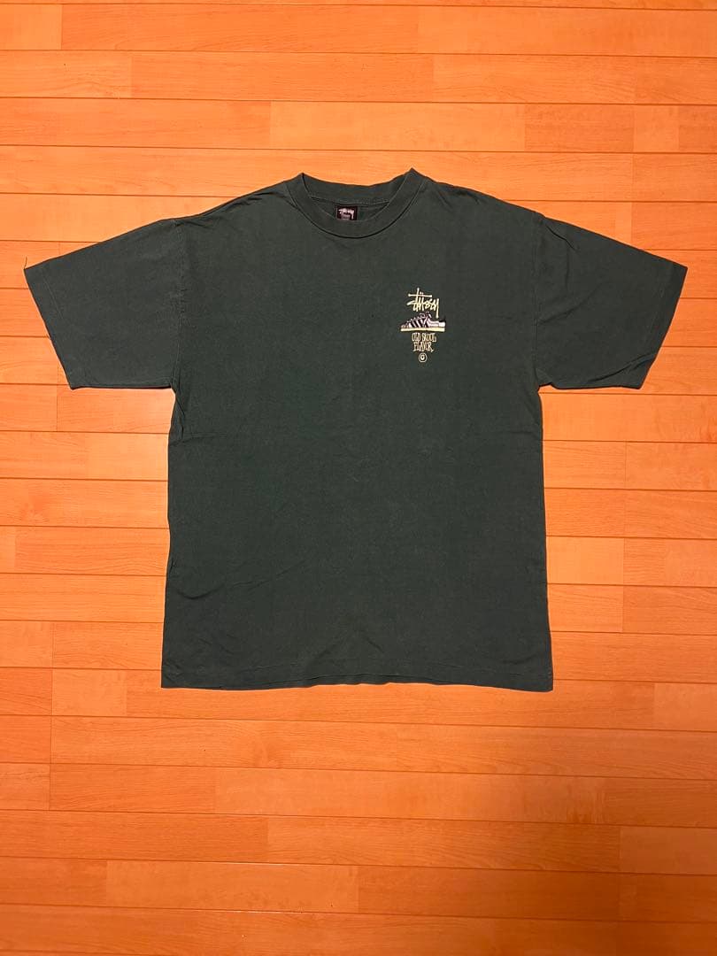 old stussy OLD SKOOL FLAVOR TシャツXL黒タグ90s - メルカリ