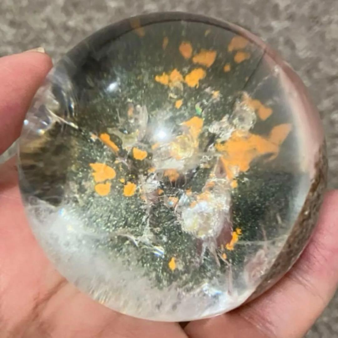 台座付 ガーデンクォーツ ガーデン水晶 スフィア 丸玉 鑑賞石